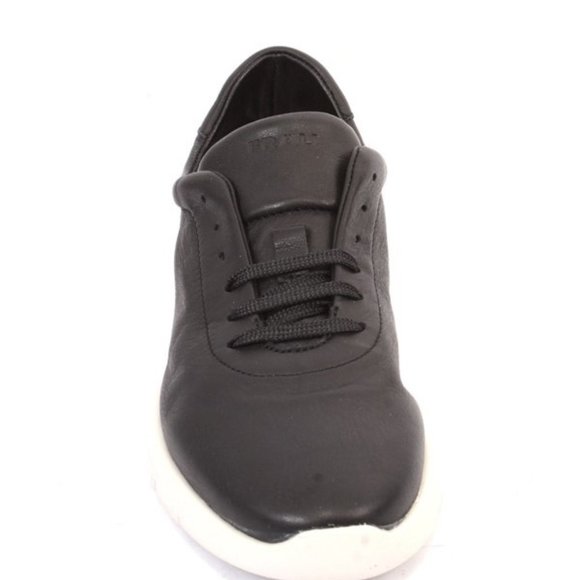 Frau 43g Black / White Leather Comfortable Lace-Up Flats Shoes - Picture 10 of 11